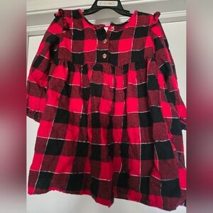 Jumping Beans toddler Buffalo plaid dress, size 3T